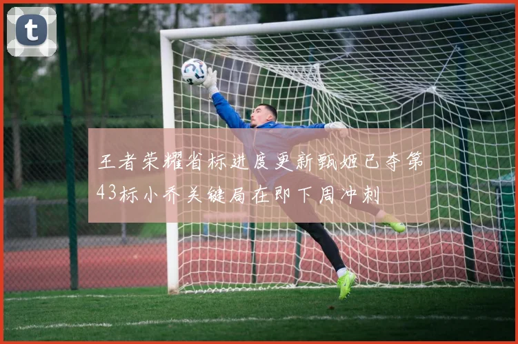 王者荣耀省标进度更新甄姬已夺第43标小乔关键局在即下周冲刺